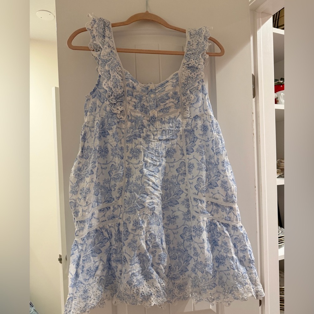 rachel ashwell cotton blue floral dress
